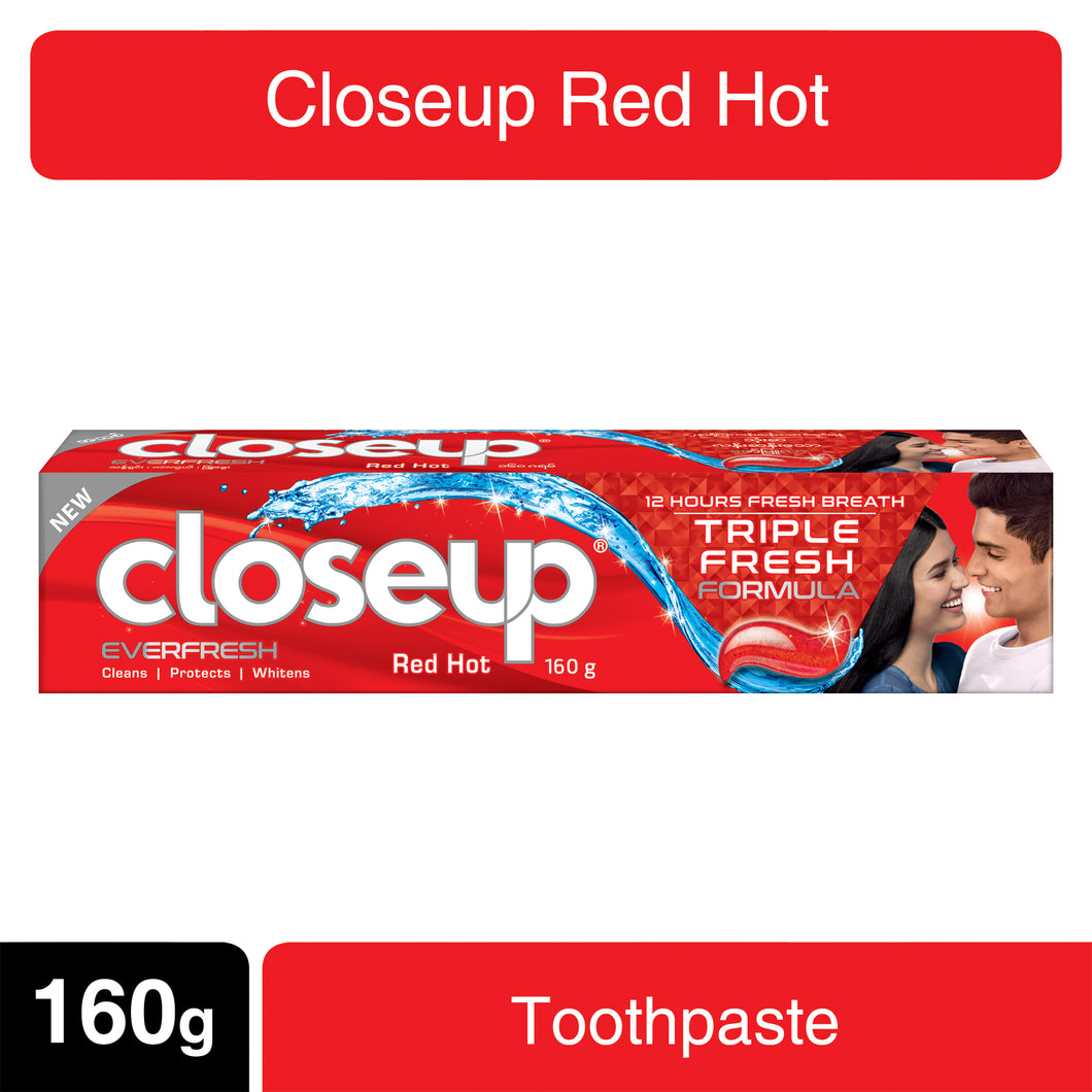 CloseUp Toothpaste Deep Action 160g CloseUp သွားတိုက်ဆေး အနီရောင် ၁၆၀ဂရမ်