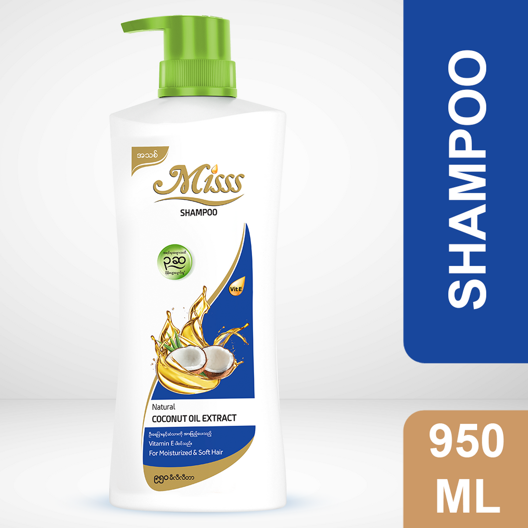 Misss Natural Coconute Oil Extract & Vitamin E Shampoo 950ml